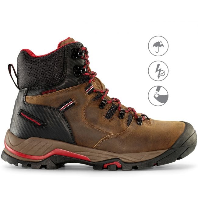 ZION 6" Men's Earth Brown Waterproof Composite Toe Work Boot